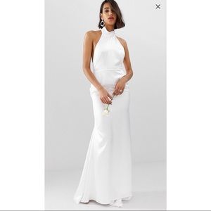 ASOS Edition halter neck backless maxi dress